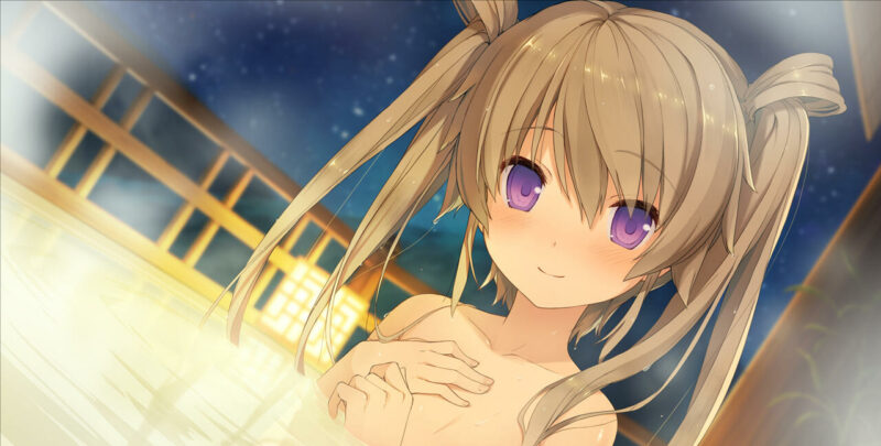 konachan.com - 246927 ao_no_kanata_no_four_rhythm arisaka_mashiro blush breasts brown_hair game_cg long_hair nipples purple_eyes