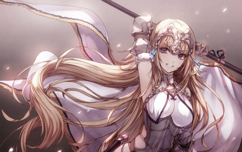 Konachan.com - 246766 blonde_hair breasts chain ekh elbow_gloves fate_apocrypha fate_grand_order fate_(series) gloves jean